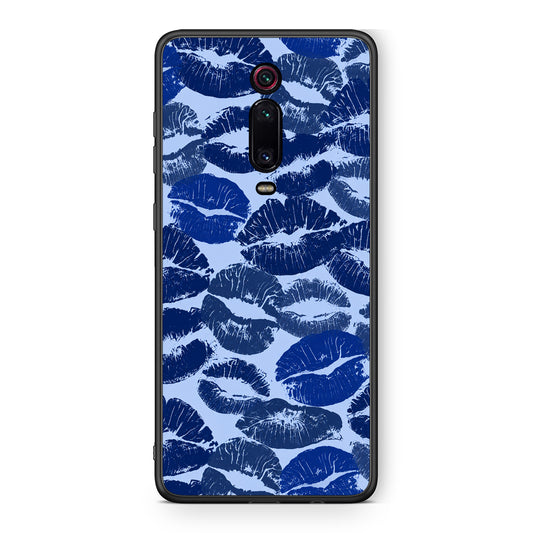 Θήκη Xiaomi Redmi K20 / K20 Pro Blue Lipstick Kisses από τη Smartfits με σχέδιο στο πίσω μέρος και μαύρο περίβλημα | Xiaomi Redmi K20 / K20 Pro Blue Lipstick Kisses case with colorful back and black bezels