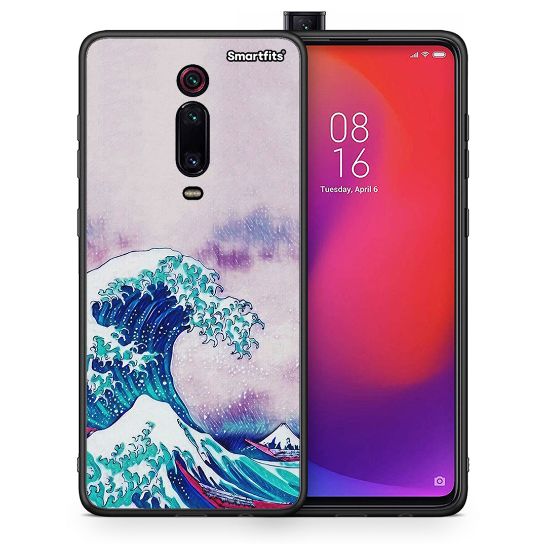 Θήκη Xiaomi Redmi K20/K20 Pro Blue Waves από τη Smartfits με σχέδιο στο πίσω μέρος και μαύρο περίβλημα | Xiaomi Redmi K20/K20 Pro Blue Waves case with colorful back and black bezels