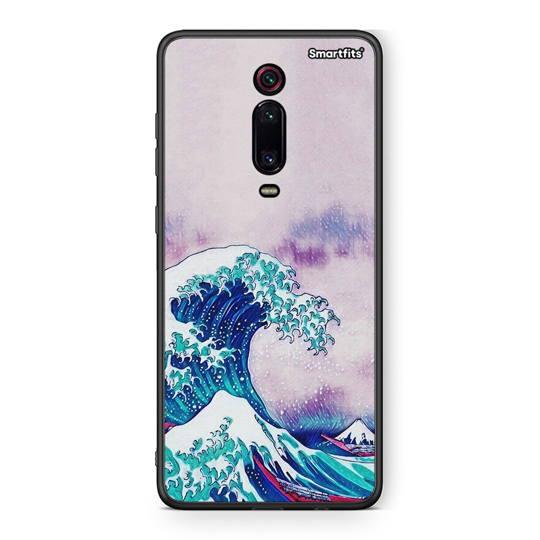 Xiaomi Mi 9T Blue Waves θήκη από τη Smartfits με σχέδιο στο πίσω μέρος και μαύρο περίβλημα | Smartphone case with colorful back and black bezels by Smartfits