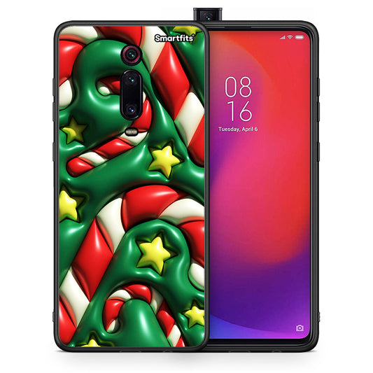 Θήκη Xiaomi Redmi K20/K20 Pro Christmas Bubbles από τη Smartfits με σχέδιο στο πίσω μέρος και μαύρο περίβλημα | Xiaomi Redmi K20/K20 Pro Christmas Bubbles case with colorful back and black bezels