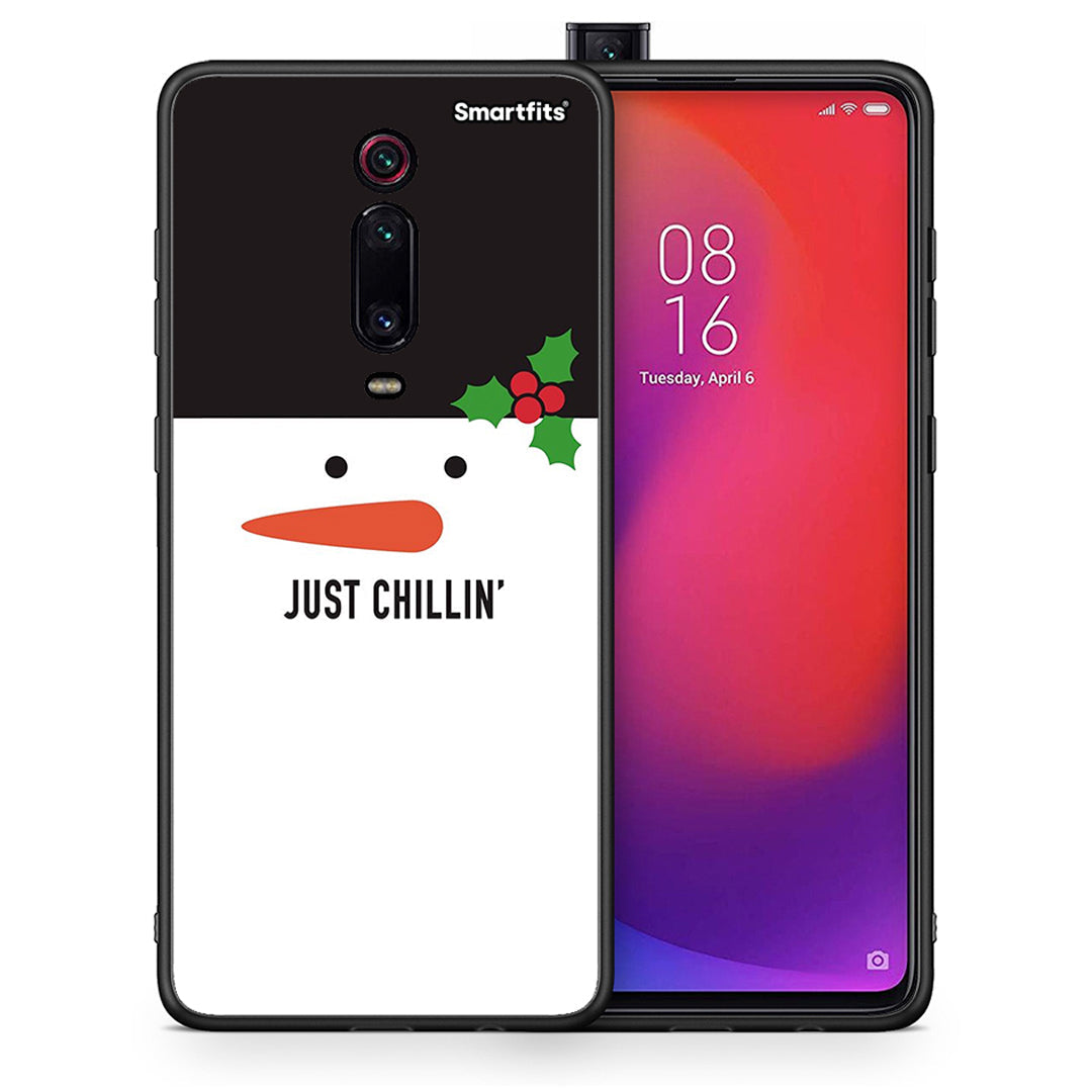 Θήκη Xiaomi Redmi K20/K20 Pro Christmas Chillin από τη Smartfits με σχέδιο στο πίσω μέρος και μαύρο περίβλημα | Xiaomi Redmi K20/K20 Pro Christmas Chillin case with colorful back and black bezels