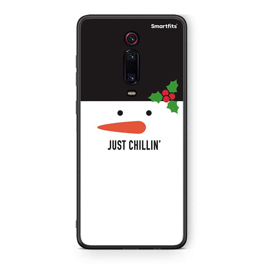 Xiaomi Mi 9T Christmas Chillin θήκη από τη Smartfits με σχέδιο στο πίσω μέρος και μαύρο περίβλημα | Smartphone case with colorful back and black bezels by Smartfits