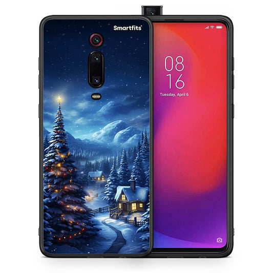 Θήκη Xiaomi Mi 9T Christmas Scenery από τη Smartfits με σχέδιο στο πίσω μέρος και μαύρο περίβλημα | Xiaomi Mi 9T Christmas Scenery case with colorful back and black bezels