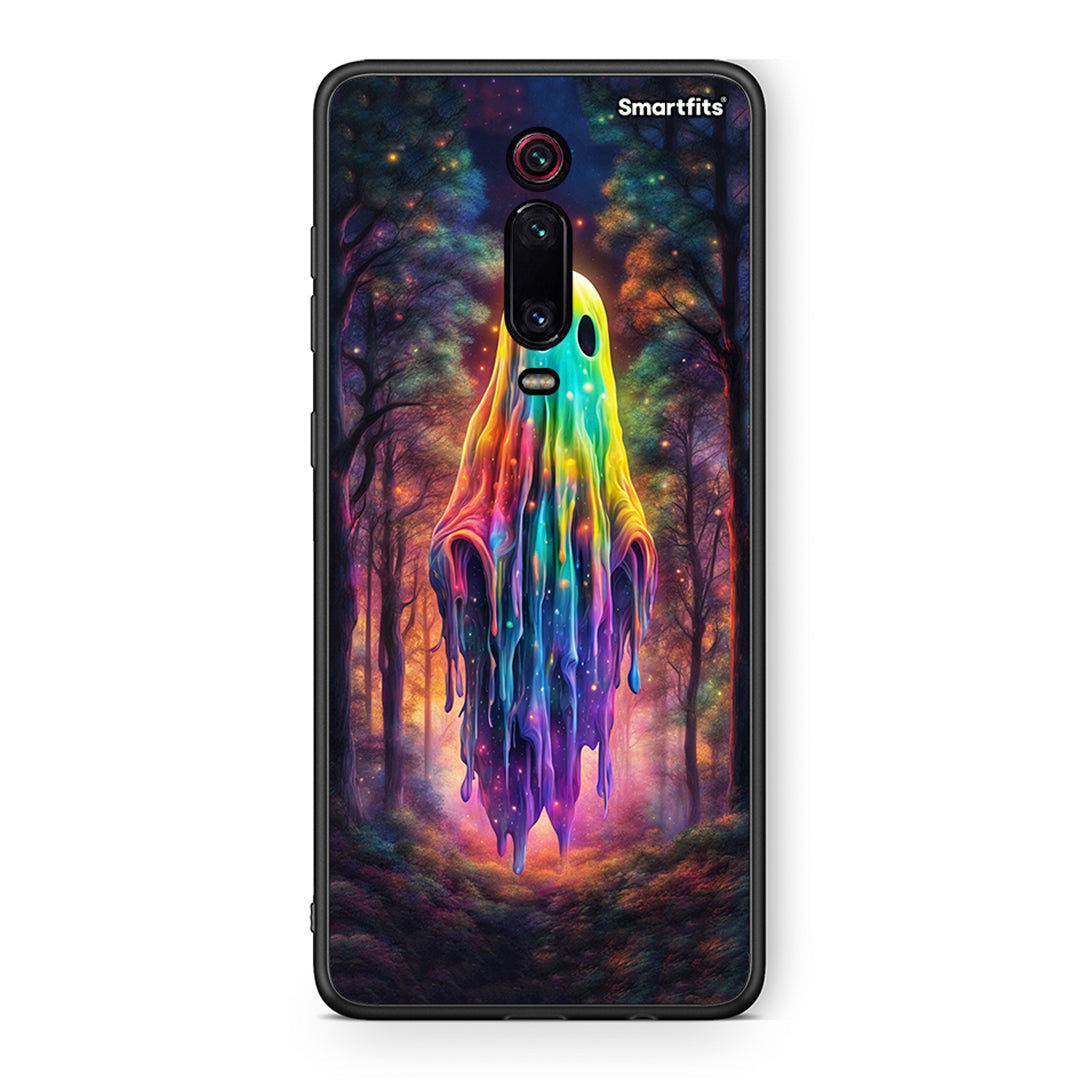 Xiaomi Mi 9T Halloween Ghost θήκη από τη Smartfits με σχέδιο στο πίσω μέρος και μαύρο περίβλημα | Smartphone case with colorful back and black bezels by Smartfits