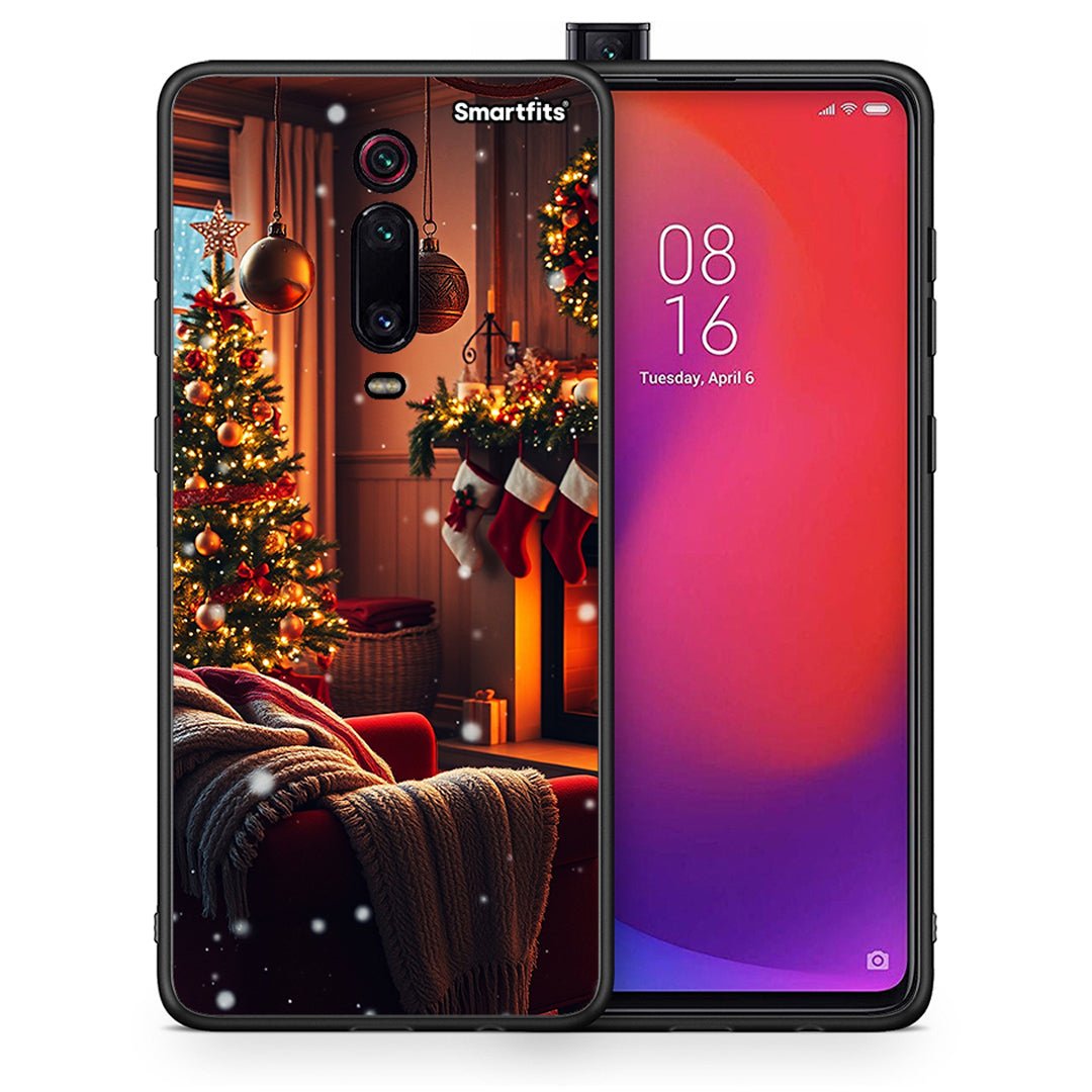 Θήκη Xiaomi Redmi K20/K20 Pro Home For Christmas από τη Smartfits με σχέδιο στο πίσω μέρος και μαύρο περίβλημα | Xiaomi Redmi K20/K20 Pro Home For Christmas case with colorful back and black bezels