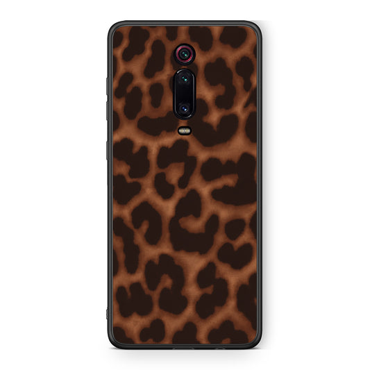 Θήκη Xiaomi Redmi K20 / K20 Pro Leopard Print Dark Brown από τη Smartfits με σχέδιο στο πίσω μέρος και μαύρο περίβλημα | Xiaomi Redmi K20 / K20 Pro Leopard Print Dark Brown case with colorful back and black bezels