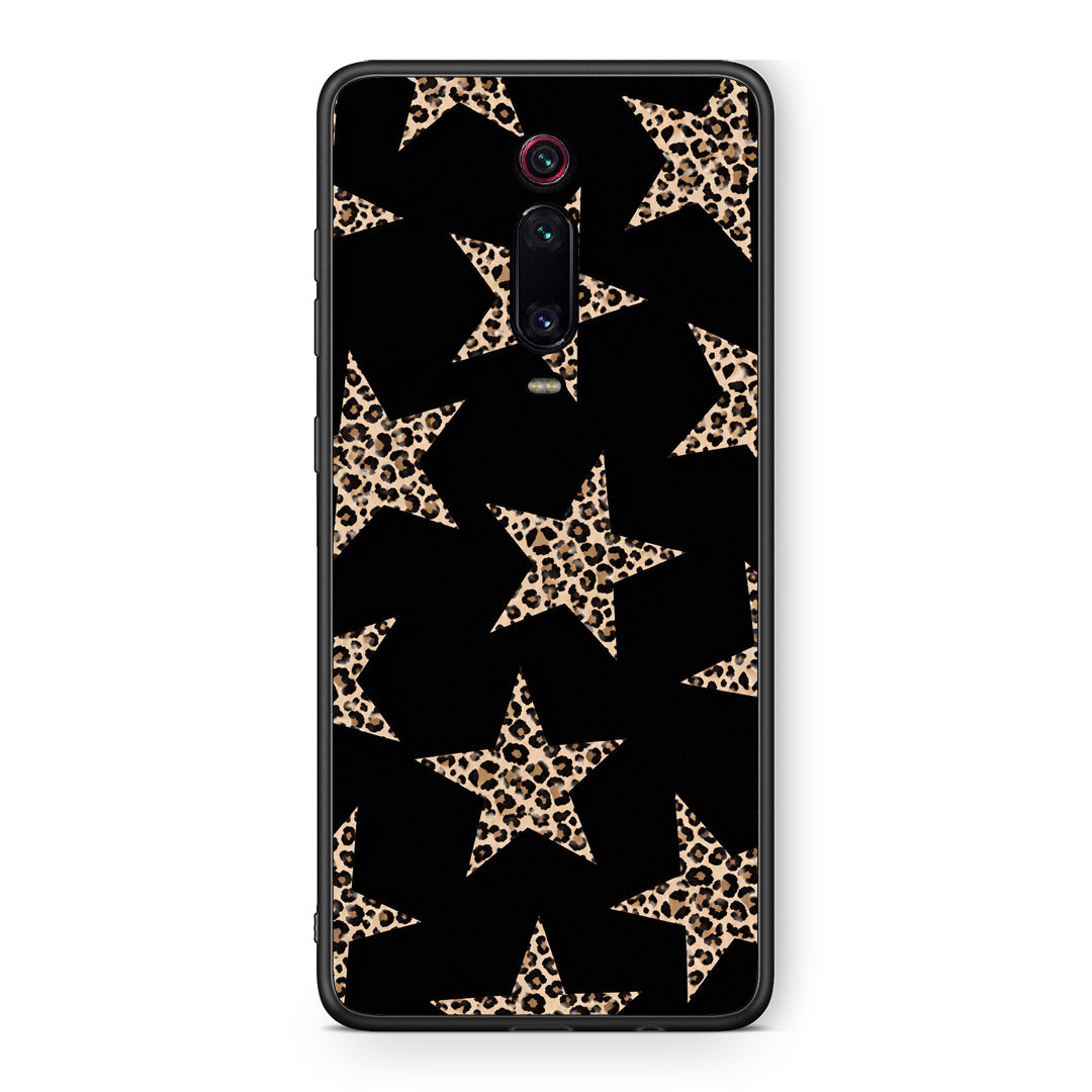 Θήκη Xiaomi Redmi K20 / K20 Pro Leopard Stars on Black από τη Smartfits με σχέδιο στο πίσω μέρος και μαύρο περίβλημα | Xiaomi Redmi K20 / K20 Pro Leopard Stars on Black case with colorful back and black bezels