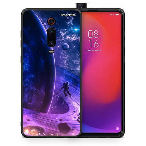Θήκη Xiaomi Mi 9T Lost Astronaut από τη Smartfits με σχέδιο στο πίσω μέρος και μαύρο περίβλημα | Xiaomi Mi 9T Lost Astronaut case with colorful back and black bezels