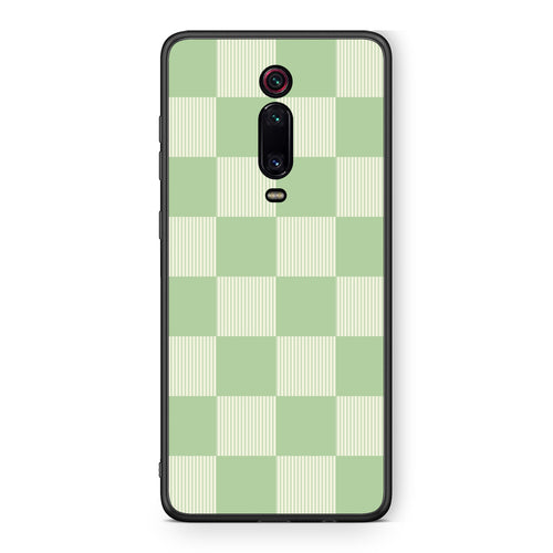 Θήκη Xiaomi Redmi K20 / K20 Pro Sage and Cream Striped Checks από τη Smartfits με σχέδιο στο πίσω μέρος και μαύρο περίβλημα | Xiaomi Redmi K20 / K20 Pro Sage and Cream Striped Checks case with colorful back and black bezels