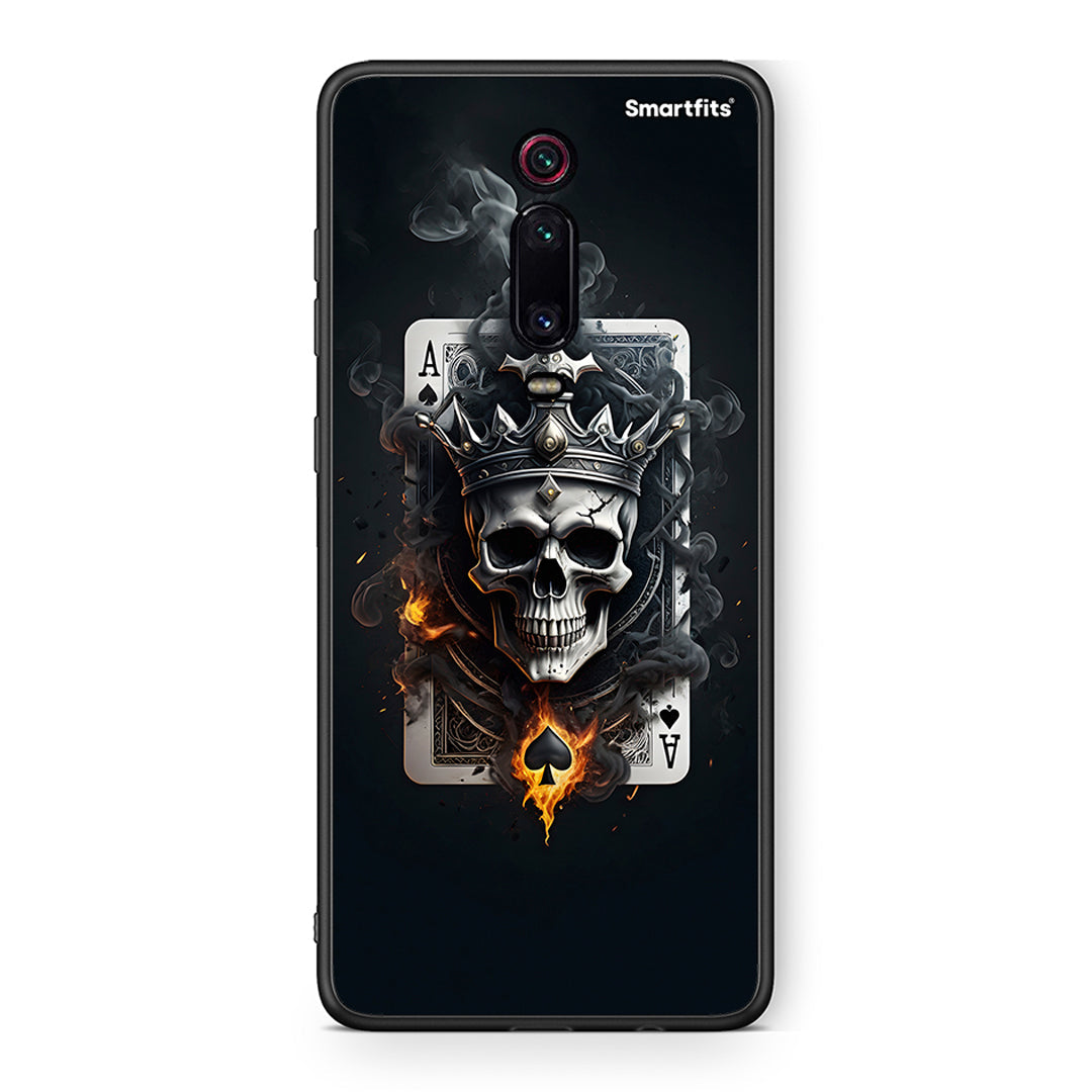 Xiaomi Mi 9T Skull King Ace θήκη από τη Smartfits με σχέδιο στο πίσω μέρος και μαύρο περίβλημα | Smartphone case with colorful back and black bezels by Smartfits