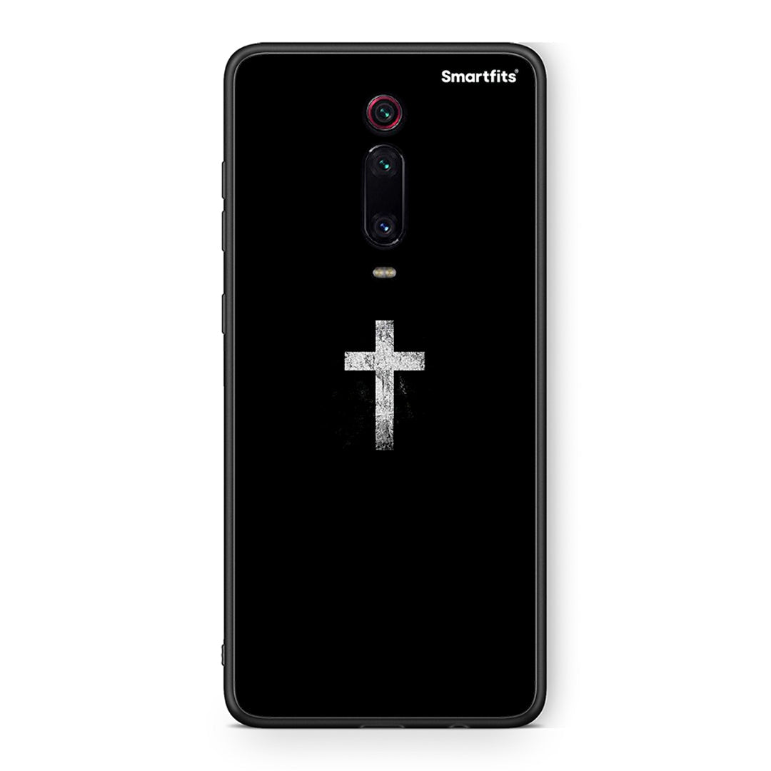 Xiaomi Mi 9T White Cross θήκη από τη Smartfits με σχέδιο στο πίσω μέρος και μαύρο περίβλημα | Smartphone case with colorful back and black bezels by Smartfits