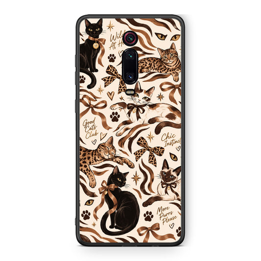 Θήκη Xiaomi Redmi K20 / K20 Pro Wild Cats and Animal Print Collage από τη Smartfits με σχέδιο στο πίσω μέρος και μαύρο περίβλημα | Xiaomi Redmi K20 / K20 Pro Wild Cats and Animal Print Collage case with colorful back and black bezels
