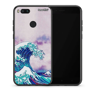 Θήκη Xiaomi Mi A1 Blue Waves από τη Smartfits με σχέδιο στο πίσω μέρος και μαύρο περίβλημα | Xiaomi Mi A1 Blue Waves case with colorful back and black bezels