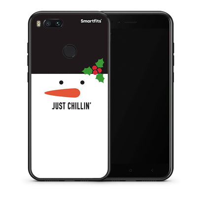 Θήκη Xiaomi Mi A1 Christmas Chillin από τη Smartfits με σχέδιο στο πίσω μέρος και μαύρο περίβλημα | Xiaomi Mi A1 Christmas Chillin case with colorful back and black bezels