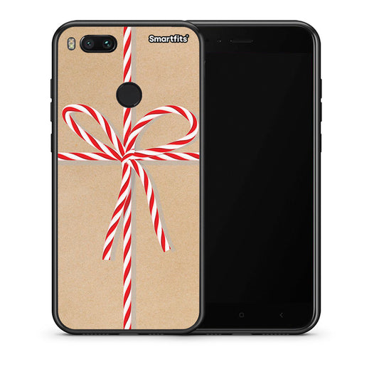 Θήκη Xiaomi Mi A1 Christmas Gift από τη Smartfits με σχέδιο στο πίσω μέρος και μαύρο περίβλημα | Xiaomi Mi A1 Christmas Gift case with colorful back and black bezels