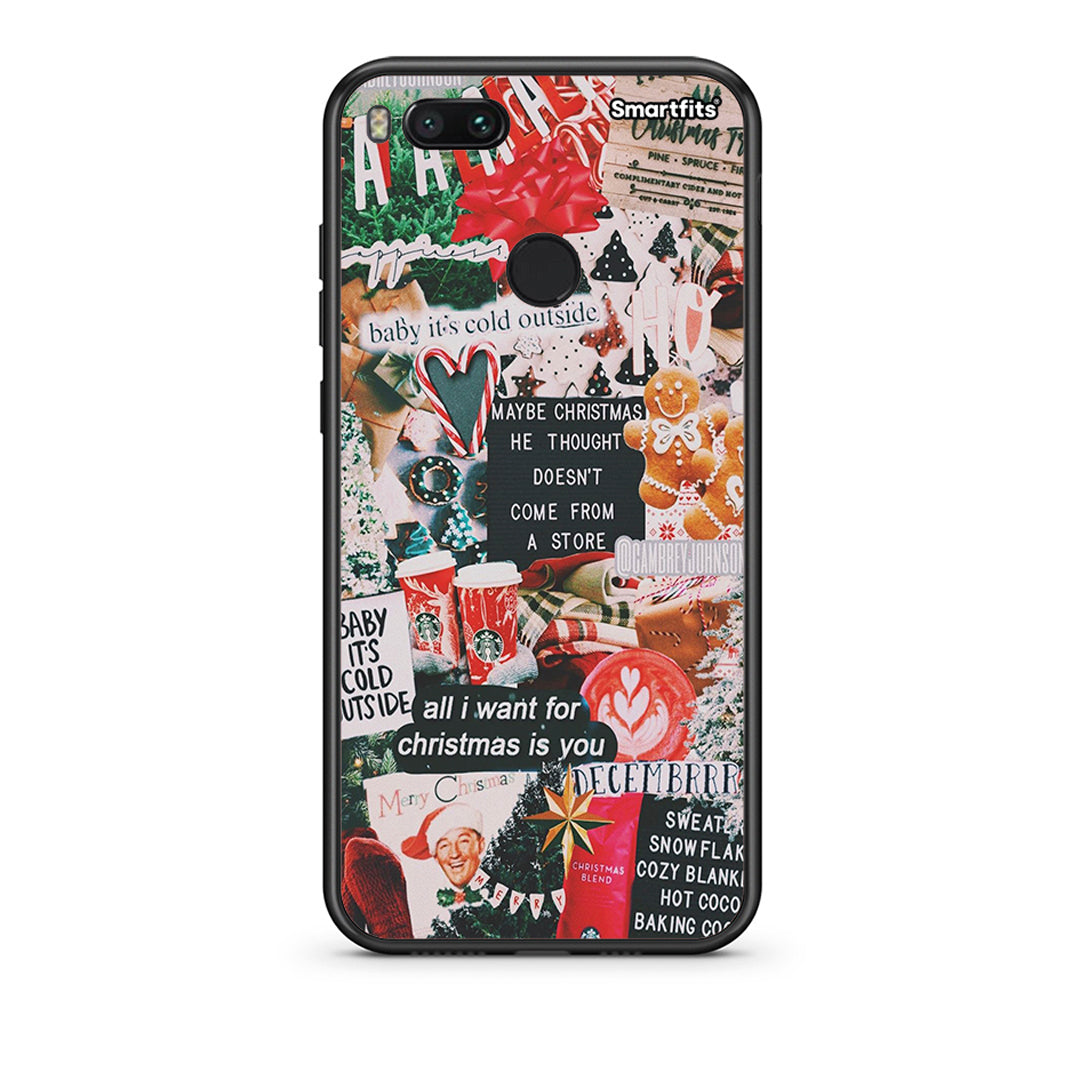 xiaomi mi aChristmas Happiness θήκη από τη Smartfits με σχέδιο στο πίσω μέρος και μαύρο περίβλημα | Smartphone case with colorful back and black bezels by Smartfits