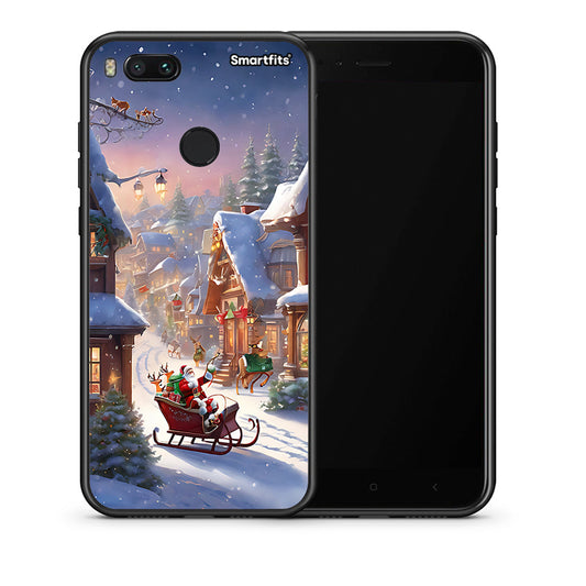 Θήκη Xiaomi Mi A1 Christmas Snow από τη Smartfits με σχέδιο στο πίσω μέρος και μαύρο περίβλημα | Xiaomi Mi A1 Christmas Snow case with colorful back and black bezels