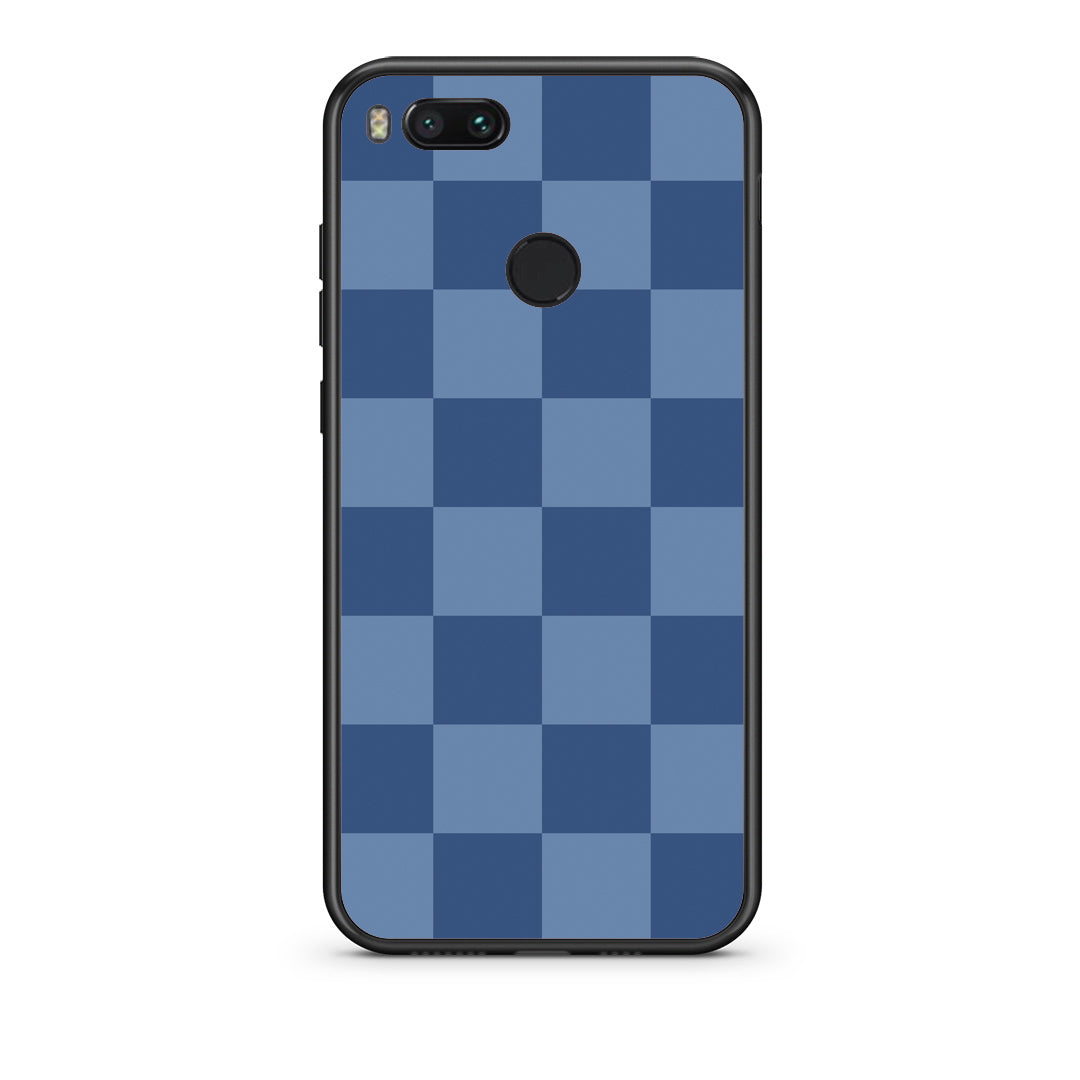 Θήκη Xiaomi Mi A1 Denim Blue Checkerboard από τη Smartfits με σχέδιο στο πίσω μέρος και μαύρο περίβλημα | Xiaomi Mi A1 Denim Blue Checkerboard case with colorful back and black bezels