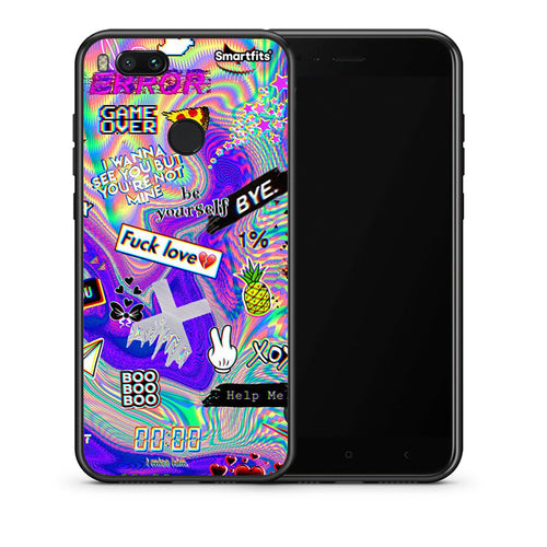 Θήκη Xiaomi Mi A1 Game Over από τη Smartfits με σχέδιο στο πίσω μέρος και μαύρο περίβλημα | Xiaomi Mi A1 Game Over case with colorful back and black bezels