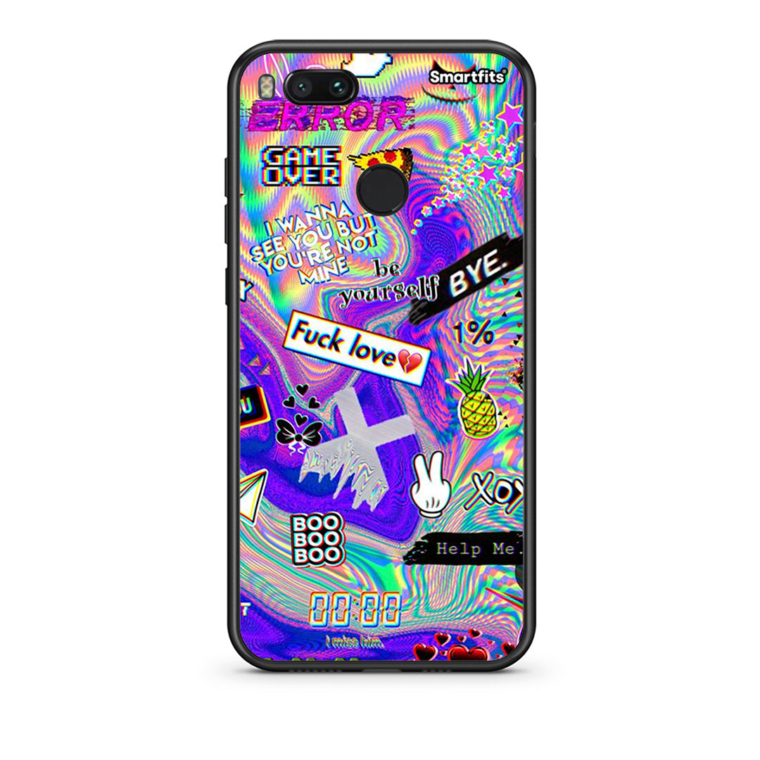 xiaomi mi aGame Over θήκη από τη Smartfits με σχέδιο στο πίσω μέρος και μαύρο περίβλημα | Smartphone case with colorful back and black bezels by Smartfits