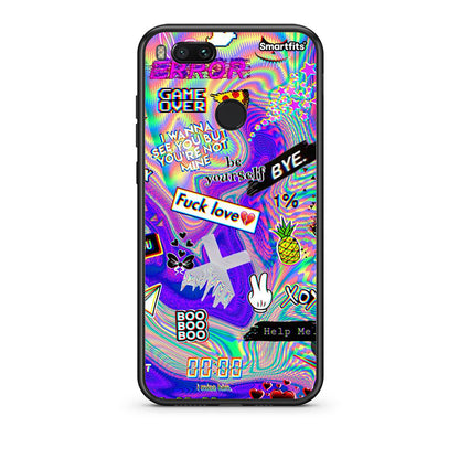 xiaomi mi aGame Over θήκη από τη Smartfits με σχέδιο στο πίσω μέρος και μαύρο περίβλημα | Smartphone case with colorful back and black bezels by Smartfits