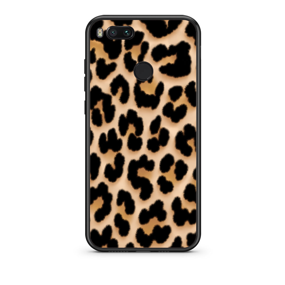Θήκη Xiaomi Mi A1 Leopard Print Tan Large από τη Smartfits με σχέδιο στο πίσω μέρος και μαύρο περίβλημα | Xiaomi Mi A1 Leopard Print Tan Large case with colorful back and black bezels