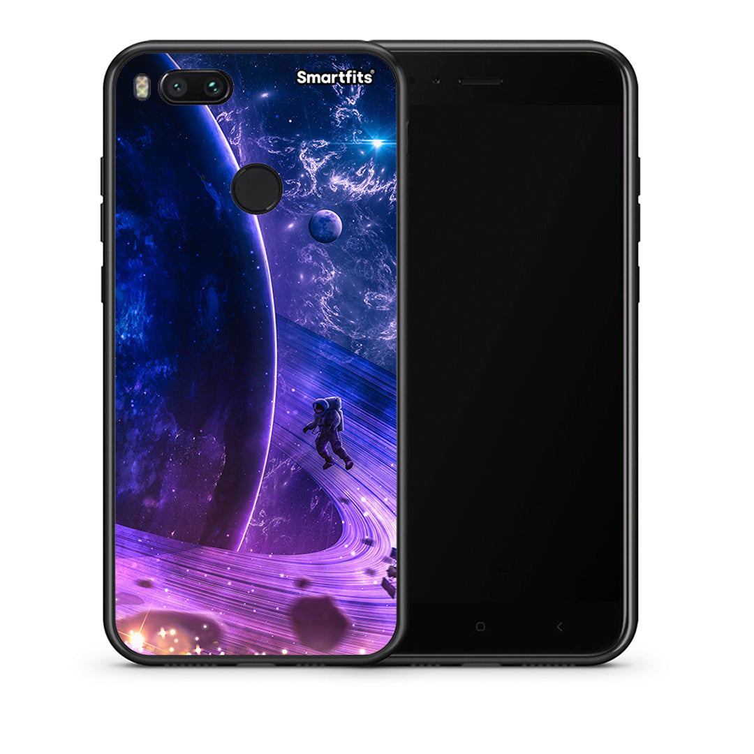 Θήκη Xiaomi Mi A1 Lost Astronaut από τη Smartfits με σχέδιο στο πίσω μέρος και μαύρο περίβλημα | Xiaomi Mi A1 Lost Astronaut case with colorful back and black bezels