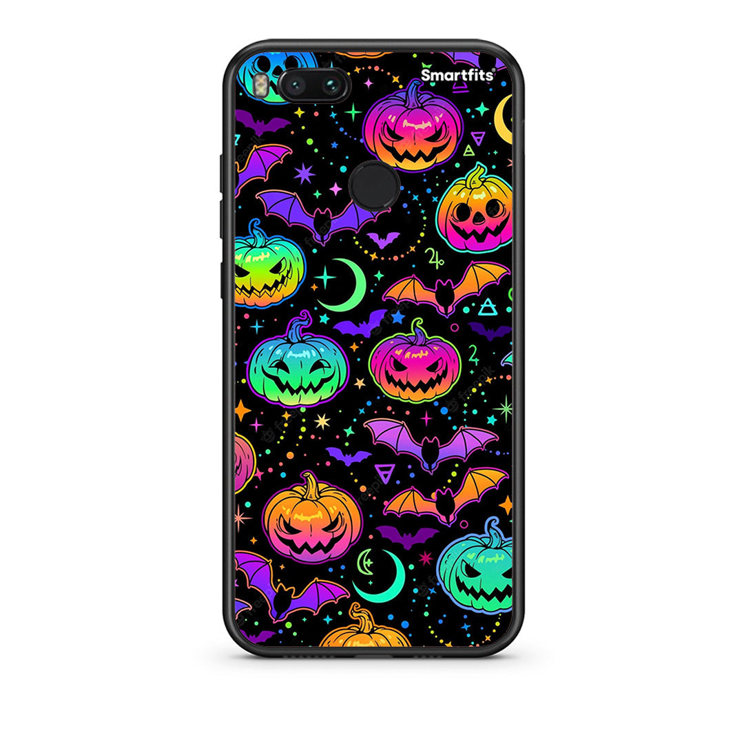 xiaomi mi aNeon Halloween θήκη από τη Smartfits με σχέδιο στο πίσω μέρος και μαύρο περίβλημα | Smartphone case with colorful back and black bezels by Smartfits