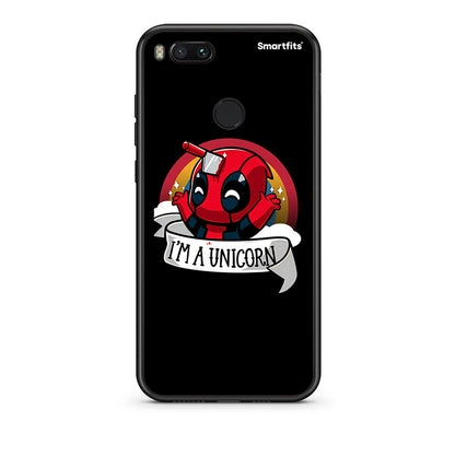 xiaomi mi aUnicorn Deadpool θήκη από τη Smartfits με σχέδιο στο πίσω μέρος και μαύρο περίβλημα | Smartphone case with colorful back and black bezels by Smartfits