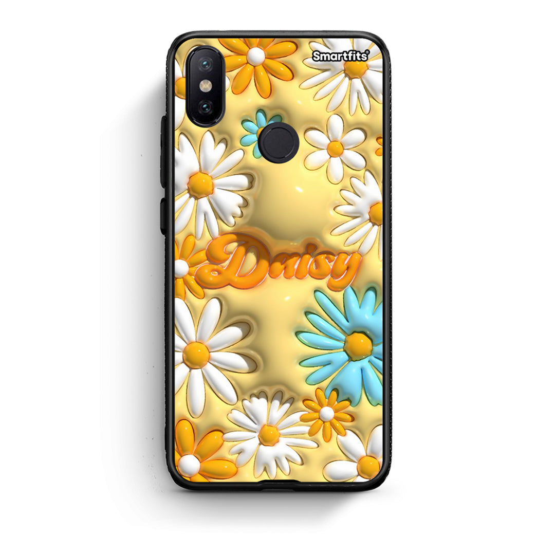 Xiaomi Mi A2 Bubble Daisies θήκη από τη Smartfits με σχέδιο στο πίσω μέρος και μαύρο περίβλημα | Smartphone case with colorful back and black bezels by Smartfits