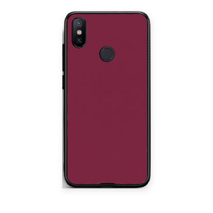 Θήκη Xiaomi Mi A2 Burgundy από τη Smartfits με σχέδιο στο πίσω μέρος και μαύρο περίβλημα | Xiaomi Mi A2 Burgundy case with colorful back and black bezels
