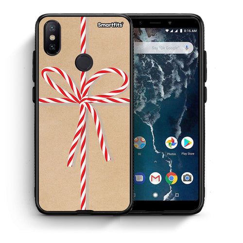 Θήκη Xiaomi Mi A2 Christmas Gift από τη Smartfits με σχέδιο στο πίσω μέρος και μαύρο περίβλημα | Xiaomi Mi A2 Christmas Gift case with colorful back and black bezels