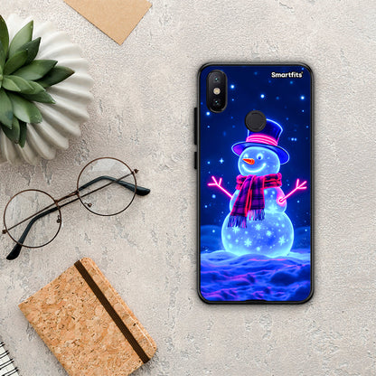 Christmas Neon Snowman - Xiaomi Mi A2 θήκη