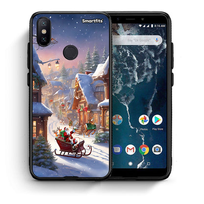 Θήκη Xiaomi Mi A2 Christmas Snow από τη Smartfits με σχέδιο στο πίσω μέρος και μαύρο περίβλημα | Xiaomi Mi A2 Christmas Snow case with colorful back and black bezels