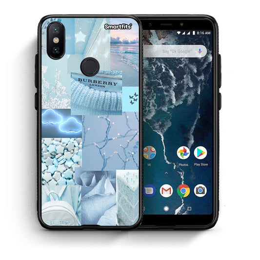 Θήκη Xiaomi Mi A2 Ciel Aesthetic Collage από τη Smartfits με σχέδιο στο πίσω μέρος και μαύρο περίβλημα | Xiaomi Mi A2 Ciel Aesthetic Collage case with colorful back and black bezels
