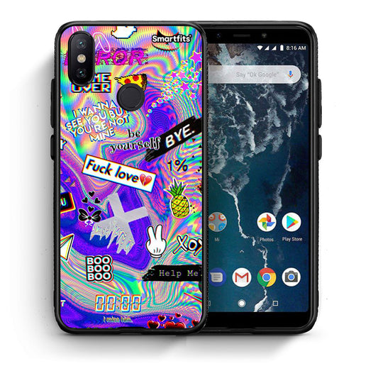 Θήκη Xiaomi Mi A2 Game Over από τη Smartfits με σχέδιο στο πίσω μέρος και μαύρο περίβλημα | Xiaomi Mi A2 Game Over case with colorful back and black bezels