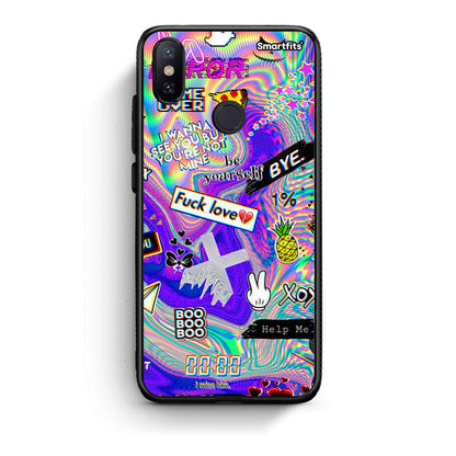 Xiaomi Mi A2 Game Over θήκη από τη Smartfits με σχέδιο στο πίσω μέρος και μαύρο περίβλημα | Smartphone case with colorful back and black bezels by Smartfits