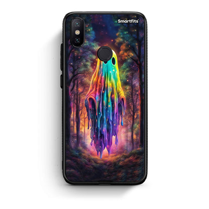 Xiaomi Mi A2 Halloween Ghost θήκη από τη Smartfits με σχέδιο στο πίσω μέρος και μαύρο περίβλημα | Smartphone case with colorful back and black bezels by Smartfits
