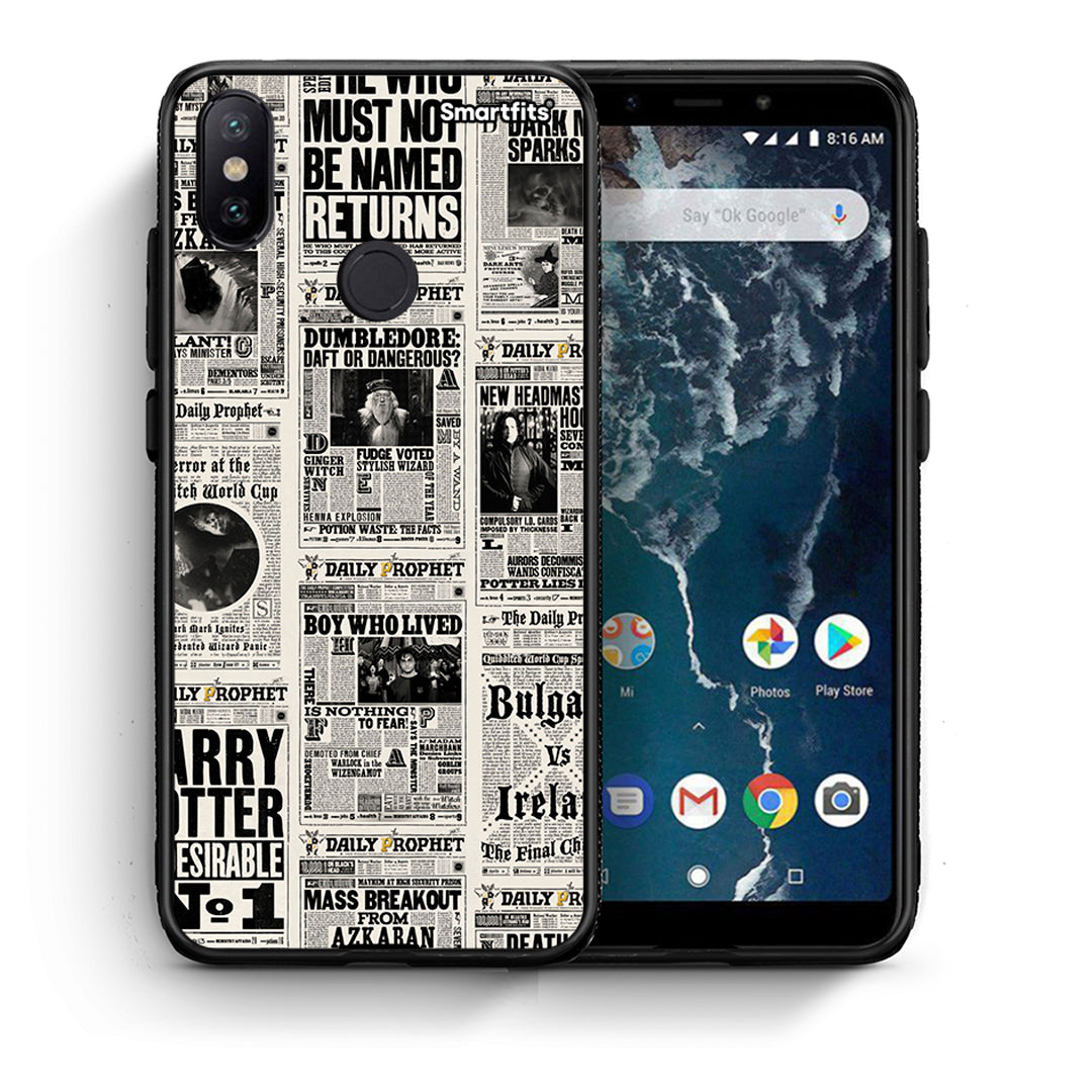 Θήκη Xiaomi Mi A2 Harry Paper από τη Smartfits με σχέδιο στο πίσω μέρος και μαύρο περίβλημα | Xiaomi Mi A2 Harry Paper case with colorful back and black bezels