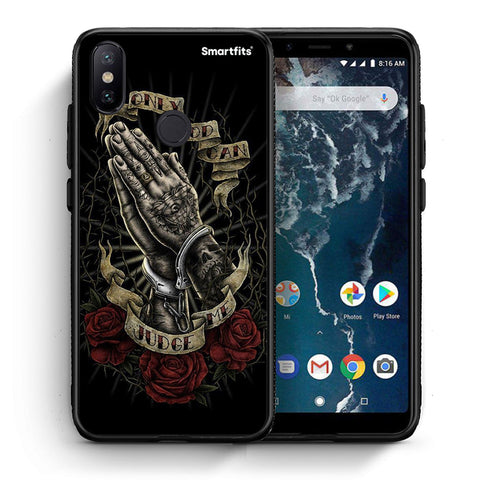 Θήκη Xiaomi Mi A2 Judge By God από τη Smartfits με σχέδιο στο πίσω μέρος και μαύρο περίβλημα | Xiaomi Mi A2 Judge By God case with colorful back and black bezels