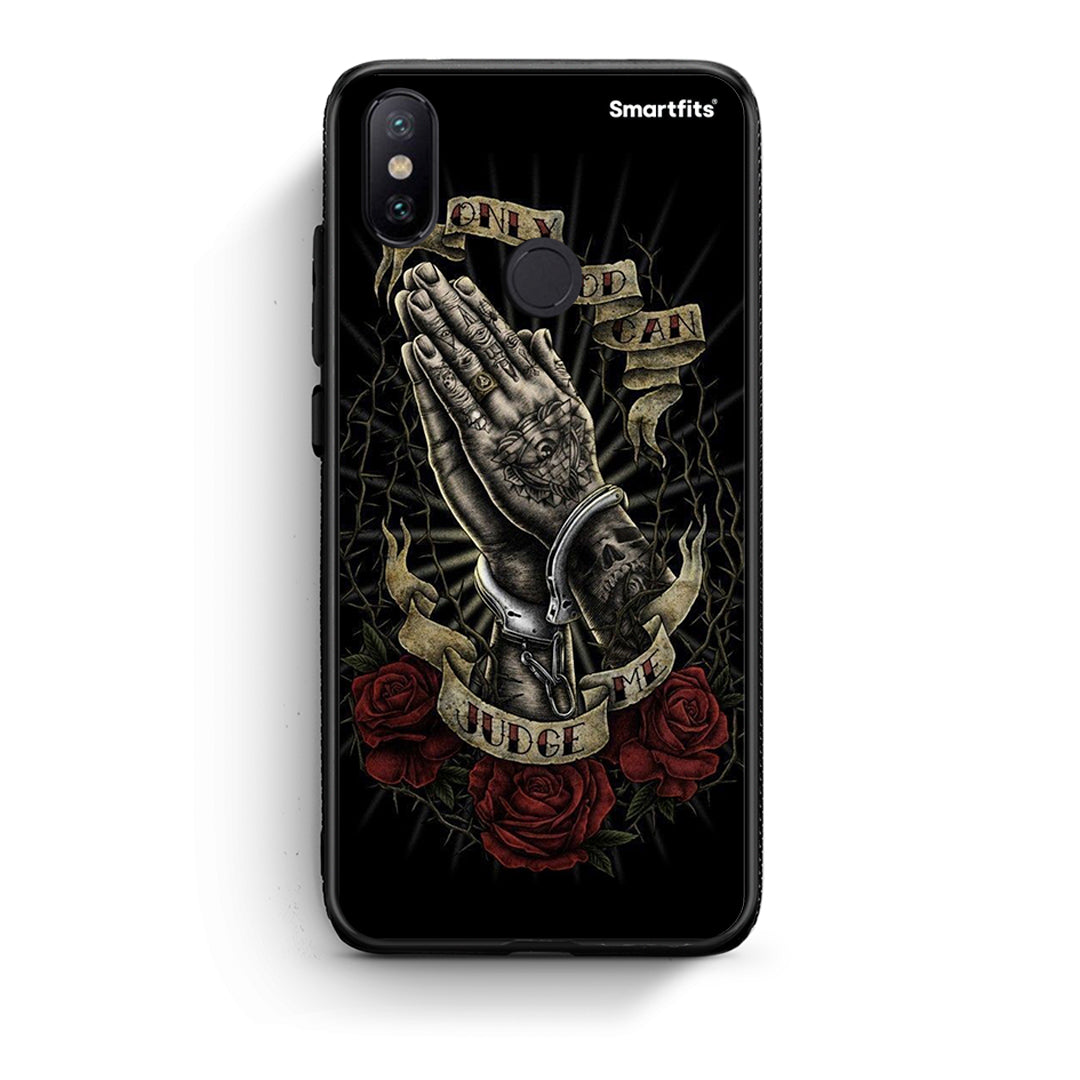 Xiaomi Mi A2 Judge By God θήκη από τη Smartfits με σχέδιο στο πίσω μέρος και μαύρο περίβλημα | Smartphone case with colorful back and black bezels by Smartfits