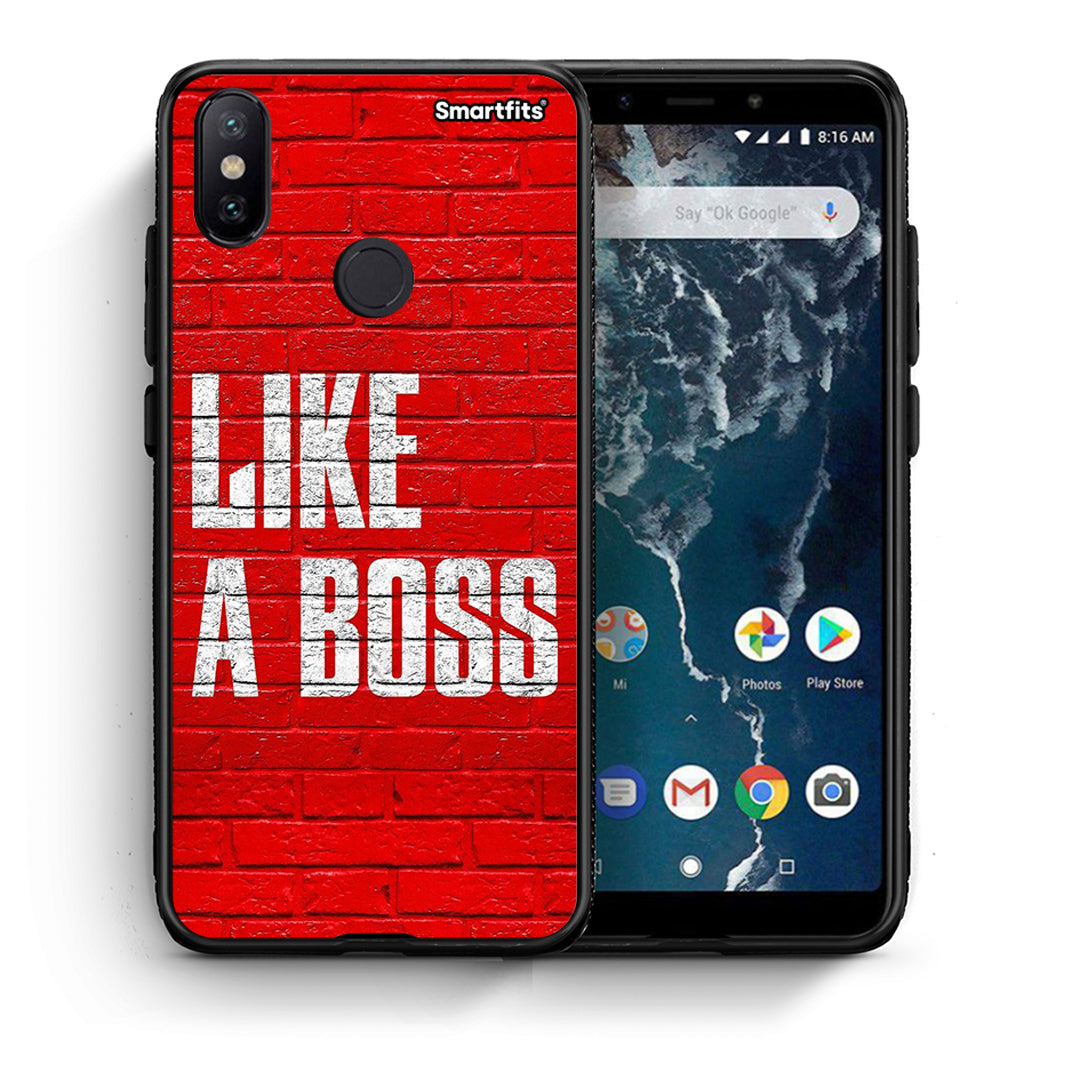 Θήκη Xiaomi Mi A2 Like A Boss από τη Smartfits με σχέδιο στο πίσω μέρος και μαύρο περίβλημα | Xiaomi Mi A2 Like A Boss case with colorful back and black bezels