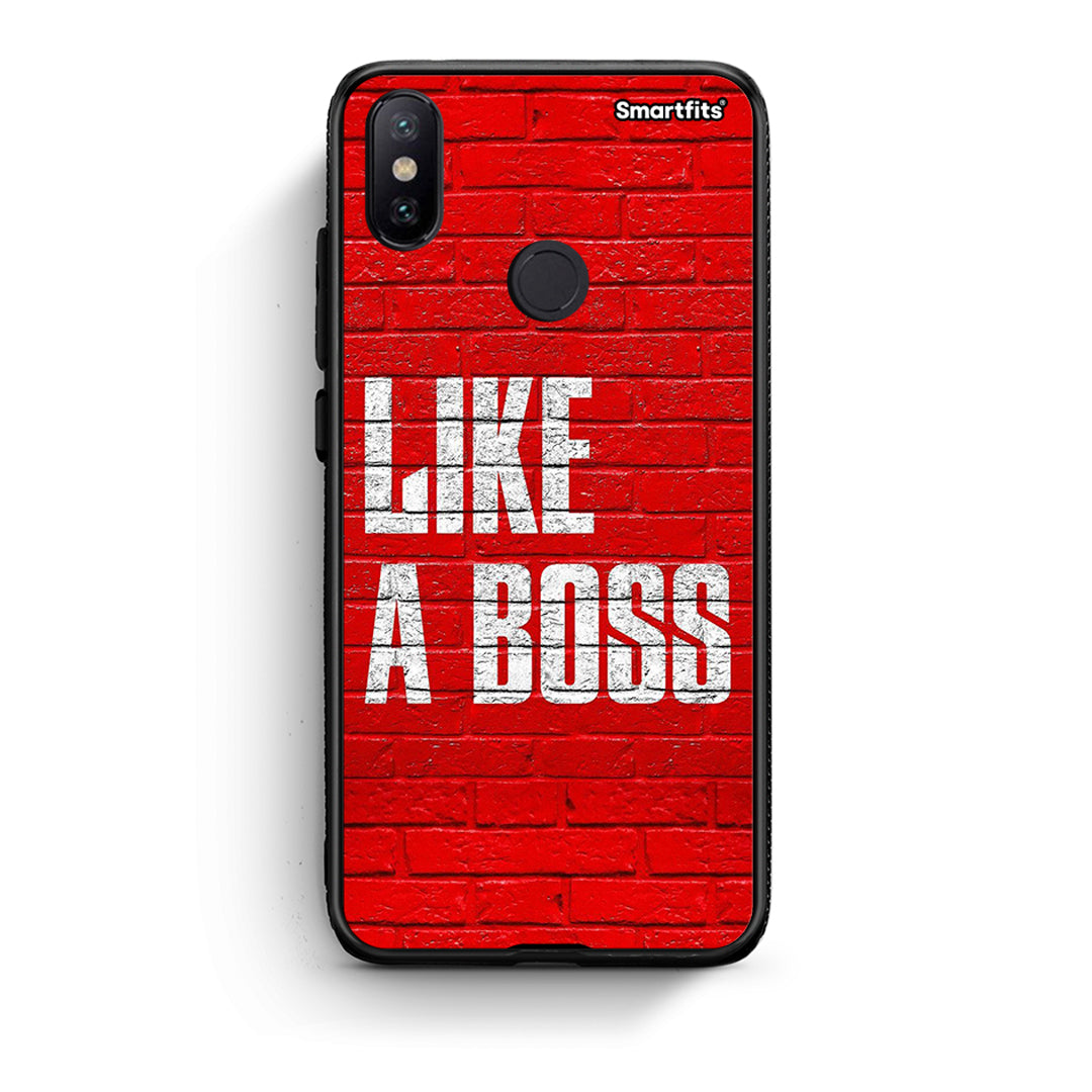 Xiaomi Mi A2 Like A Boss θήκη από τη Smartfits με σχέδιο στο πίσω μέρος και μαύρο περίβλημα | Smartphone case with colorful back and black bezels by Smartfits