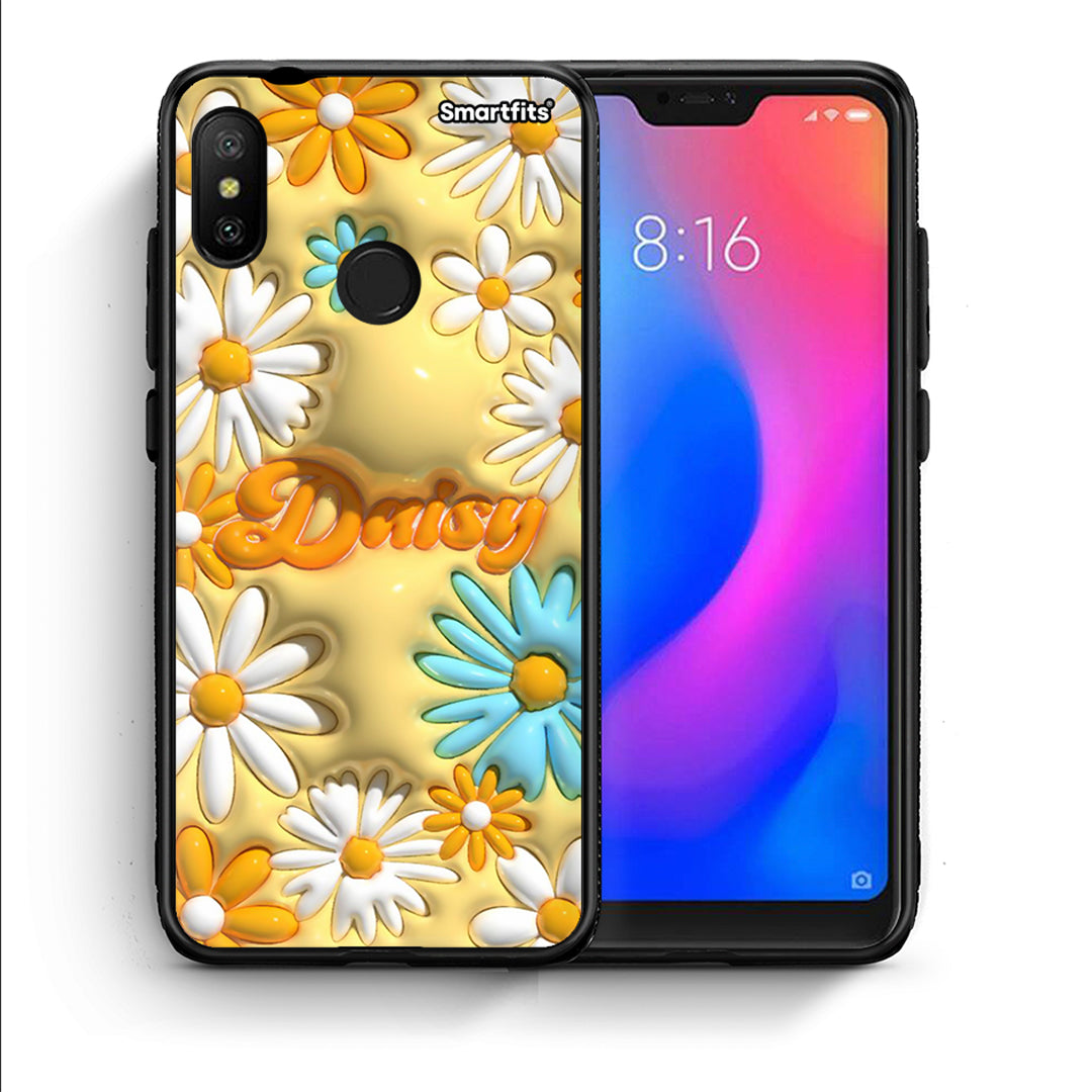 Θήκη Xiaomi Mi A2 Lite Bubble Daisies από τη Smartfits με σχέδιο στο πίσω μέρος και μαύρο περίβλημα | Xiaomi Mi A2 Lite Bubble Daisies case with colorful back and black bezels