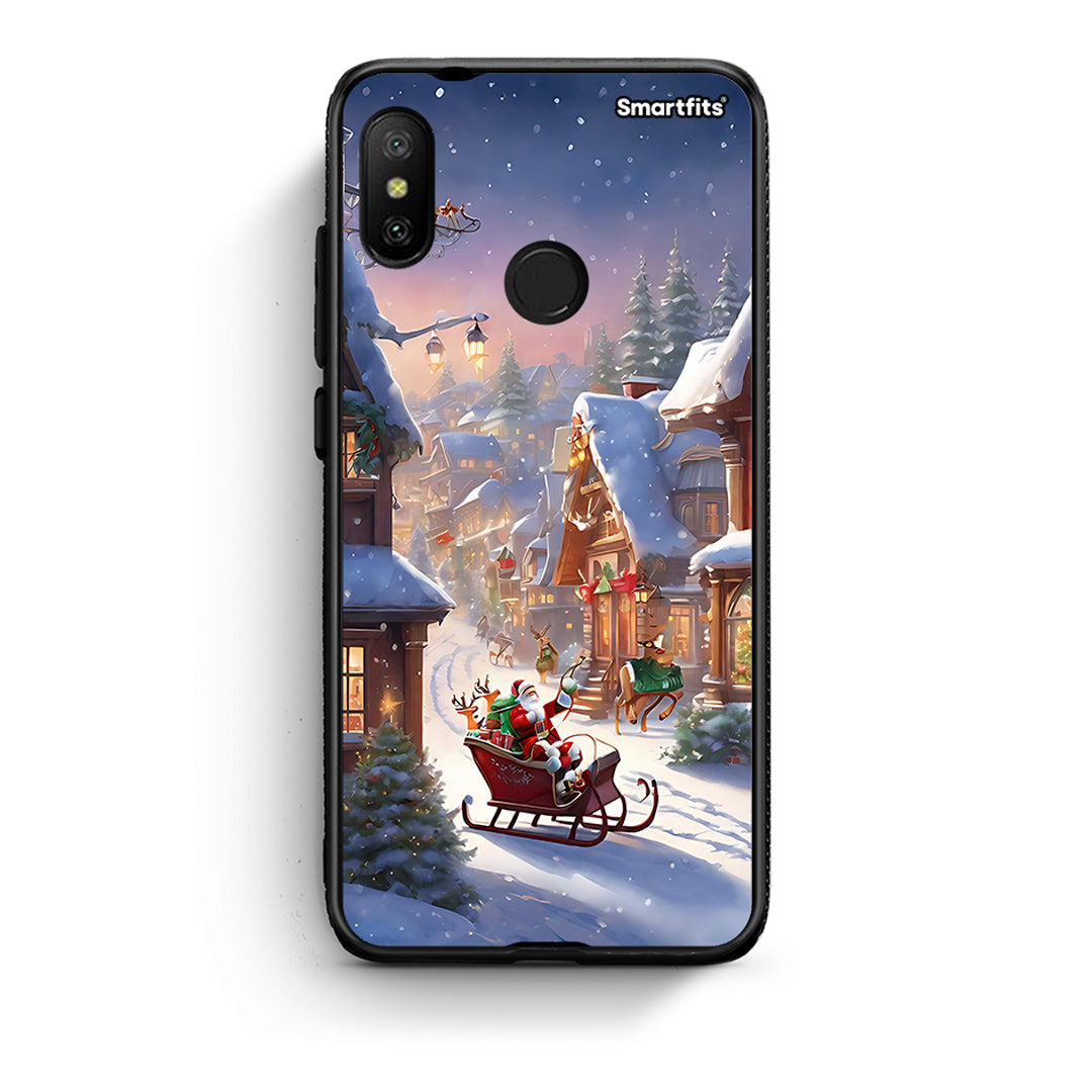 Xiaomi Mi A2 Lite Christmas Snow θήκη από τη Smartfits με σχέδιο στο πίσω μέρος και μαύρο περίβλημα | Smartphone case with colorful back and black bezels by Smartfits