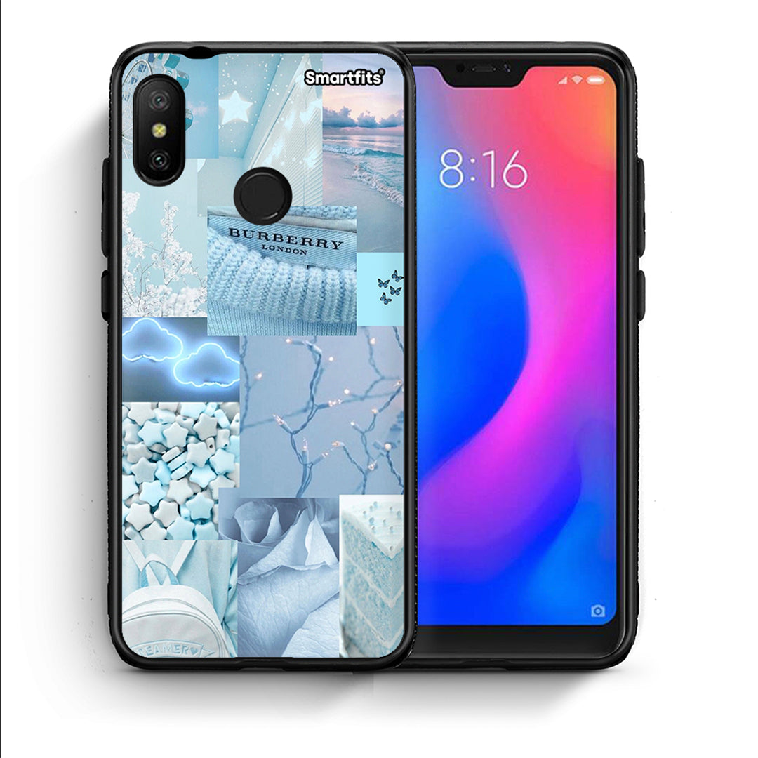 Θήκη Xiaomi Mi A2 Lite Ciel Aesthetic Collage από τη Smartfits με σχέδιο στο πίσω μέρος και μαύρο περίβλημα | Xiaomi Mi A2 Lite Ciel Aesthetic Collage case with colorful back and black bezels