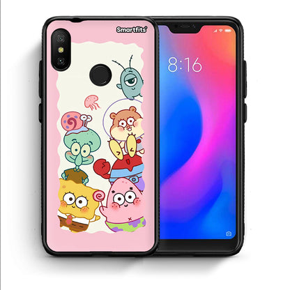 Θήκη Xiaomi Mi A2 Lite Cute Companion από τη Smartfits με σχέδιο στο πίσω μέρος και μαύρο περίβλημα | Xiaomi Mi A2 Lite Cute Companion case with colorful back and black bezels