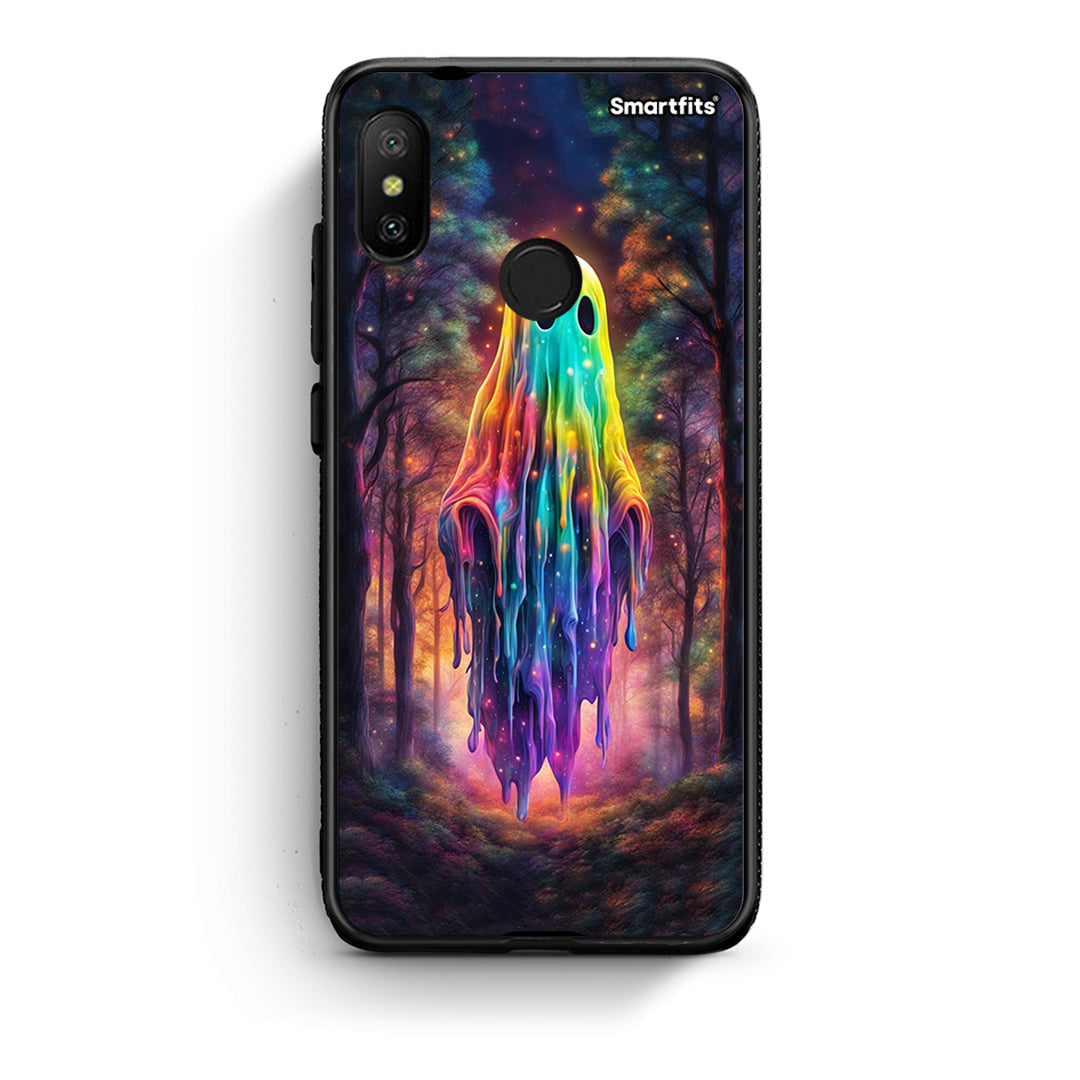 Xiaomi Mi A2 Lite Halloween Ghost θήκη από τη Smartfits με σχέδιο στο πίσω μέρος και μαύρο περίβλημα | Smartphone case with colorful back and black bezels by Smartfits