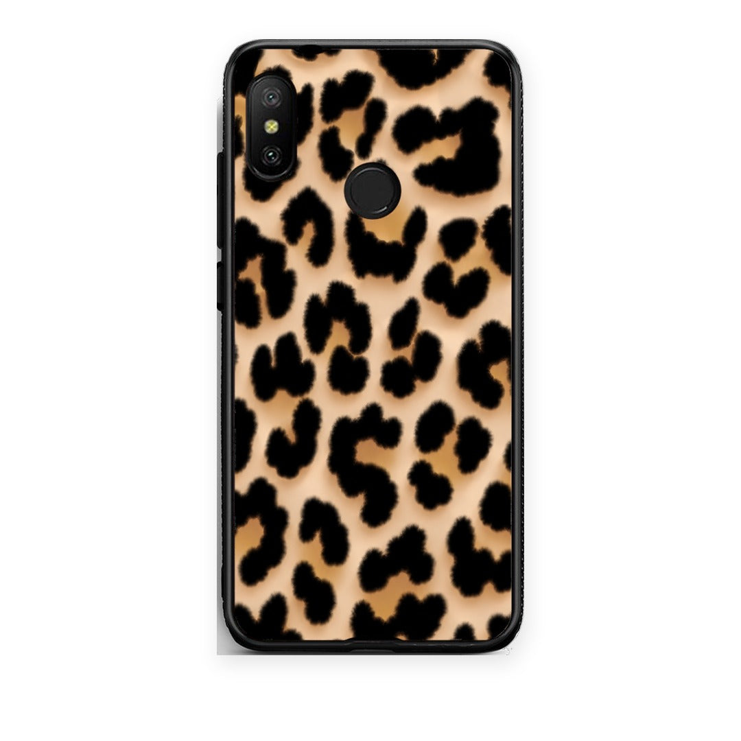 Θήκη Xiaomi Mi A2 Lite Leopard Print Tan Large από τη Smartfits με σχέδιο στο πίσω μέρος και μαύρο περίβλημα | Xiaomi Mi A2 Lite Leopard Print Tan Large case with colorful back and black bezels