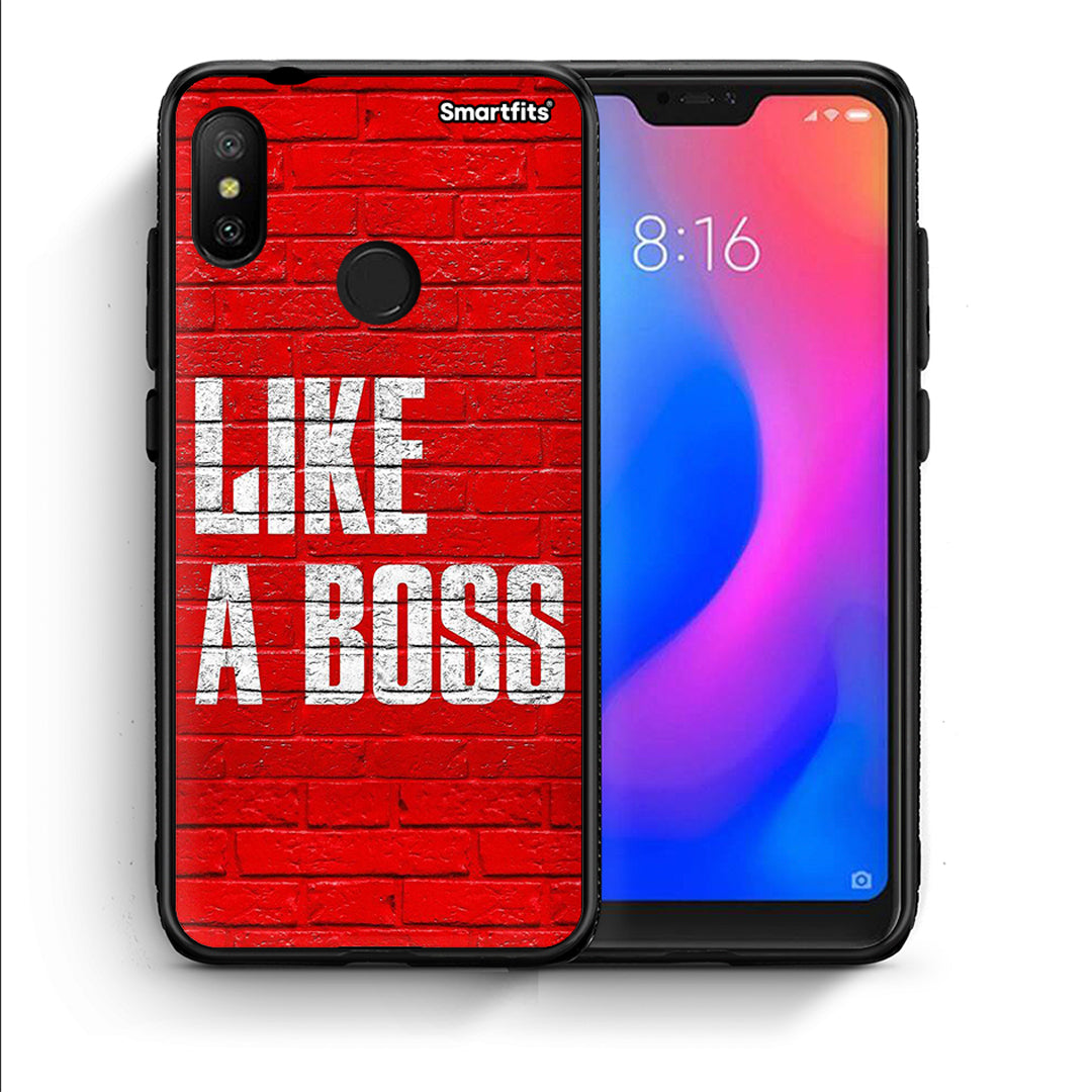 Θήκη Xiaomi Mi A2 Lite Like A Boss από τη Smartfits με σχέδιο στο πίσω μέρος και μαύρο περίβλημα | Xiaomi Mi A2 Lite Like A Boss case with colorful back and black bezels